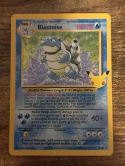 Pokemon TCG Blastoise Celebrations Classic Collection Card 2/102 NM Condition - Image 1