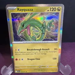 Pokemon Rayquaza 153/217 Holo Rare Basic Dragon HP 120 Pokemon TCG Card - Image 1