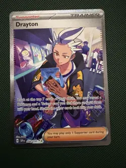 Pokemon TCG Surging Sparks Drayton Full Art Trainer Card 244/191 - Image 1