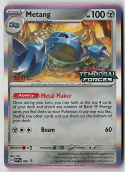 Pokemon TCG SV: Scarlet & Violet Promo Cards #090 Metang STAFF - Image 1