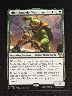 MTG Teenage Mutant Ninja Turtles Michelangelo, Weirdness to 11 0121 NM Rare - Image 1