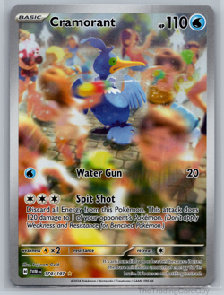 Cramorant 176/167 IR Illustration Rare Pokemon 2024 Twilight Masquerade NM - Image 1