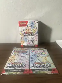 Pokemon TCG Prismatic Evolutions Booster Bundle Box and 2 packs - Image 1