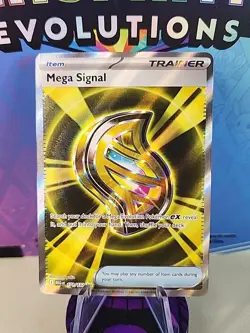 Mega Signal 171/132 Full Art Trainer Pokemon TCG: Evolution MINT SHIPPED TODAY! - Image 1