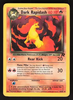 Dark Rapidash 44/82 Pokemon TCG Team Rocket LP/MP - Image 1