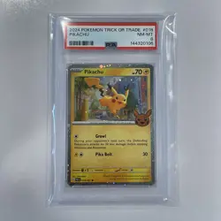 PSA 8 Pokemon 2024 Trick or Trade Pikachu - Image 1