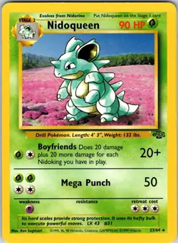 Nidoqueen (23) 23/64 Jungle Pokemon LP Unlimited - Image 1