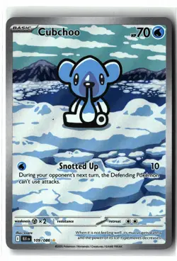 Cubchoo ⭐ 109/086 Holo Illustration Rare Black Bolt 2025 Pokemon NM - Image 1