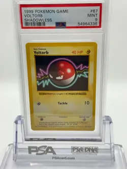 1999 POKEMON VOLTORB #/102 BASE SET SHADOWLESS PSA 9 MINT! - Image 1