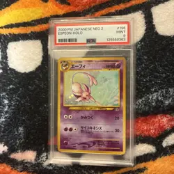 2000 POKEMON JPN NEO 2 #196 ESPEON-HOLO PSA 9 - Image 1