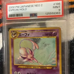 2000 POKEMON JPN NEO 2 #196 ESPEON-HOLO PSA 9 - Image 4