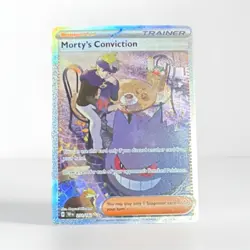 Pokemon Morty's Conviction Trainer Full Art Special Illustration Rare Holo SV05… - Image 1