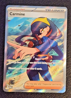 Carmine Ultra Rare Full Art Holo ( Pokemon TCG #204/167 Twilight Masquerade ) - Image 1