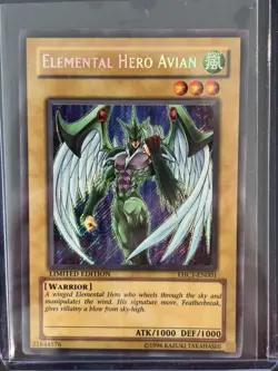 Konami Elemental HERO Avian EHC1-EN001 Secret Rare Limited Edition Yu-Gi-Oh! TCG - Image 1