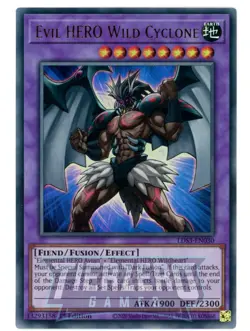 Yugioh Evil HERO Wild Cyclone LDS3-EN030 Ultra Rare 1st Edition Near Mint - Image 1