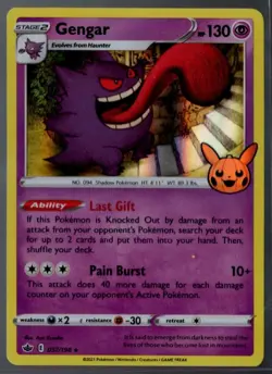 Pokemon Card Gengar 057/198 Holo Trick or Trade 2022 NM - Image 1