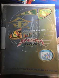 1999 POKEMON NEO GENESIS PREMIUM FILE 1 BINDER 9 CARD JAPANESE HOLO PROMO SEALED - Image 4