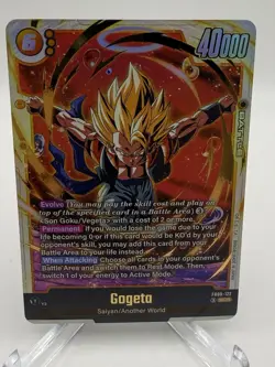 Gogeta FB09-122 Secret Rare Dual Evolution Dragon Ball Card English Fusion World - Image 1