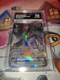 Beelzemon Blast Mode Ace BT19-074 Alt Art ACE Graded 10 Digimon Card - Image 1