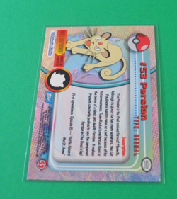 Pokemon Topps Holo #53 Persian TV Animation Edition Blue Logo Card - Image 4