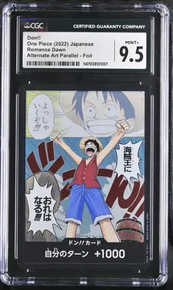 CGC 9.5 MINT+ JAPANESE ONE PIECE 2022 DON!! CARD Alternate Art Parallel NR6 - Image 1