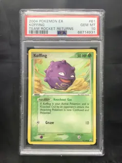 Pokemon Cards: EX Team Rocket Returns Common: Koffing 61/109: PSA 10 - Image 1