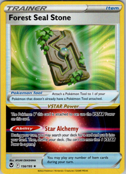 Forest Seal Stone - 156/195 - Pokemon Silver Tempest Holo Rare Card NM - Image 1