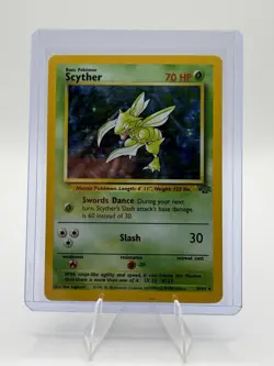 Scyther 10/64 Jungle Holo Rare 1999 Unlimited Basic 70 HP Pokemon TCG Card - Image 1