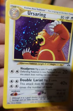 Ursaring 15/75 Neo Discovery Holobleed Error Misprint Pokemon Card LP + Swirl - Image 3
