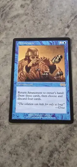 Attunement Urza's Saga Regular Enchantment Rare MTG LP - Image 1