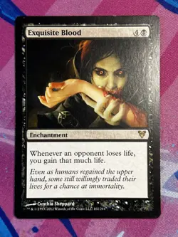 MTG Exquisite Blood, Avacyn Restored #102, Enchantment, MP, MTG - Image 1