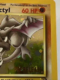 Aerodactyl 1/62 Fossil Prerelease 1st Edition Holo Rare Pokemon Card LP - Image 4