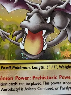Aerodactyl 1/62 Fossil Prerelease 1st Edition Holo Rare Pokemon Card LP - Image 5