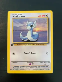 Carte Pokemon : Minidraco 26/102 Set de Base Edition 1 Wizards Francais - Image 1