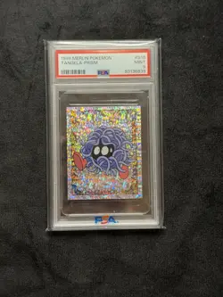 1999 Merlin Pokemon Tangela Prism Sticker #S18 PSA 9 Vintage Pokemon - Image 1