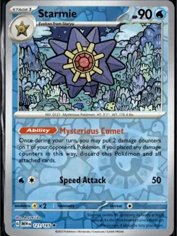 Starmie 121/165 Rare SV: Scarlet & Violet 151 Pokemon TCG - NM - Image 1