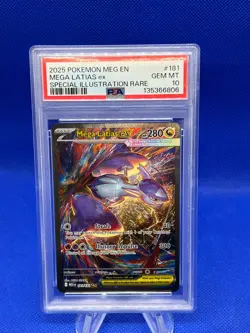 Pokemon Mega Evolution Mega Latias ex 181/132 Special Illustration Rare PSA 10 - Image 1