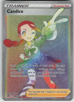 Pokemon TCG Candice (Secret) Secret Rare SWSH12: Silver Tempest 204/195 - Image 1