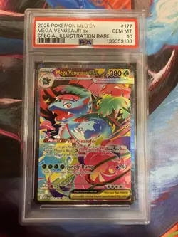 2025 POKEMON MEGA EVOLUTION SPECIAL ILLUSTRATION RARE MEGA VENUSAUR EX PSA 10 - Image 1