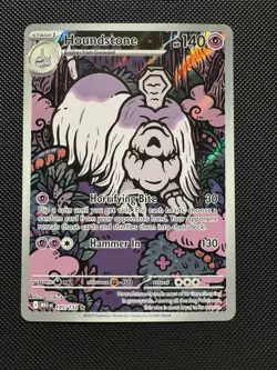 Pokemon TCG Houndstone 145/132 Me01: Mega Evolution Illustration Rare Near Mint - Image 1
