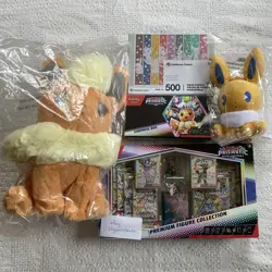 LOT Pokemon Prismatic Evolutions PREMIUM FIGURE COLLECTION +SURPRISE BOX Plushes - Image 1