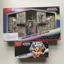LOT Pokemon Prismatic Evolutions PREMIUM FIGURE COLLECTION +SURPRISE BOX Plushes - Image 2