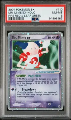Pokemon PSA 8 Mr. Mime Ex #110 Holo EX FireRed & LeafGreen 2004 English - Image 2