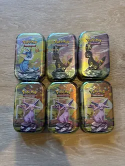 Pokemon Prismatic Evolutions Sealed Mini Tins x6 Brand New Fast Ship ✅ - Image 1
