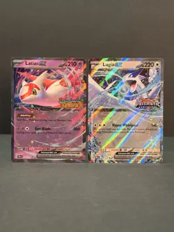 Pokemon TCG Lugia ex 082/131 + Latias ex 076/191 STAMPED Prismatic Surge Promos - Image 1