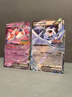 Pokemon TCG Lugia ex 082/131 + Latias ex 076/191 STAMPED Prismatic Surge Promos - Image 3