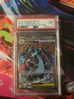 Mega Charizard X Ex Pokemon Mep En-Me Black Star Promo 023 NM PSA 9 - Image 1