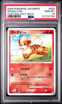 PSA 10 Growlithe 003 Turtwig Half Deck Pokemon Turtwig Half Deck - Image 1