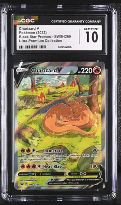 CGC 10 GEM MINT - Charizard V - #SWSH260 - Black Star Promo - Pokemon - Image 3
