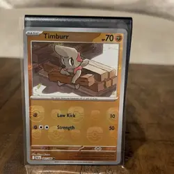 Pokemon Timburr 047/086 Sv: Black Bolt Reverse Holo 70 HP Low Kick Strength - Image 2